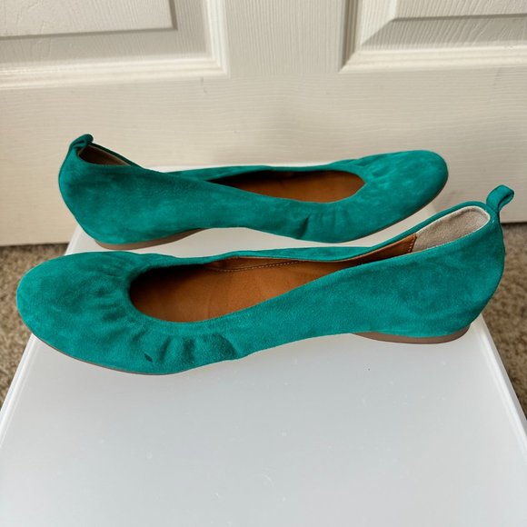 J. Crew Suede Ballet Flats in Green Size 8 - Picture 11 of 12